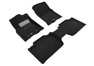 Toyota Tacoma Floor Mat Set - Front and Rear - 3D MAXpider - Elegant Series - Black - `18-`21